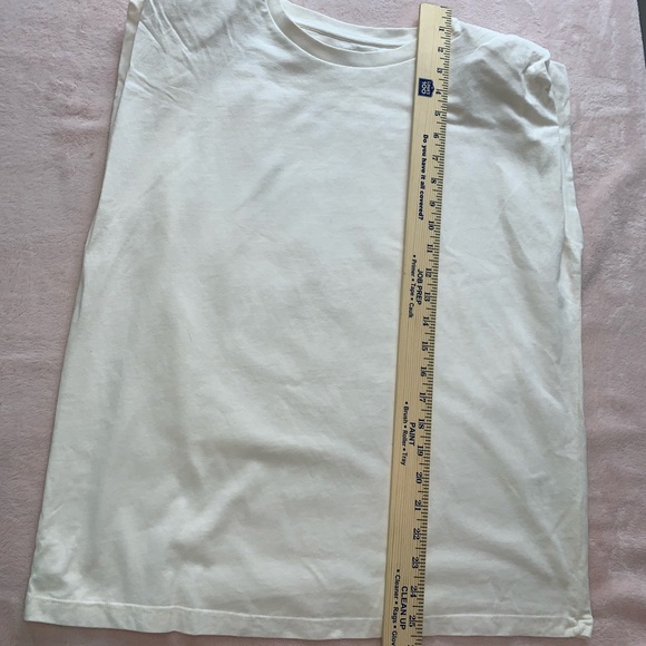 ANINE BING Tanner Structured Shoulder Tank Tee in white Size medium - Picture 9 of 12